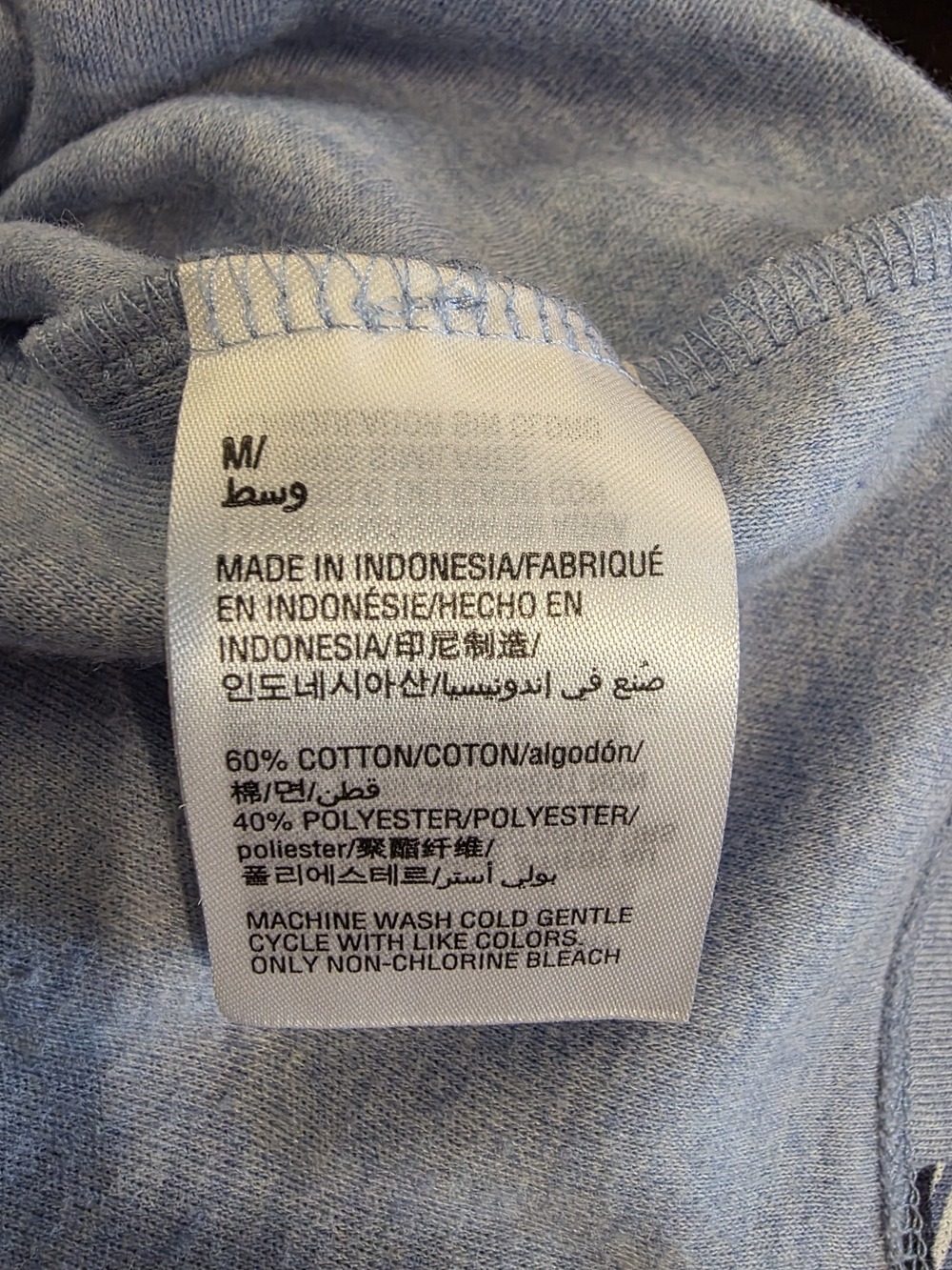 Karen Scott Light Blue Cat Print Short Sleeve Henley Top - Picture 7 of 7